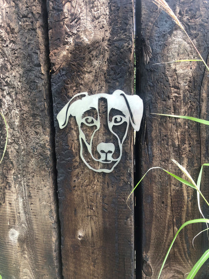 Steel Jack Russell Dog Head  Dog Gift  Present  Pet Portrait  Metal Dog Head  Home & Garden
