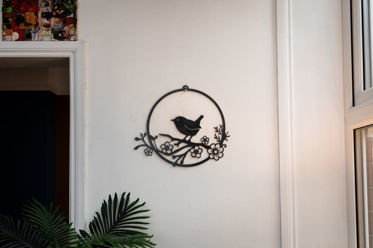 Wendy the Wren -  Wren With Flowers  Bluetit Gift  Garden Gift  Wren Wall Art  Mothers Day