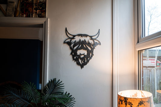 Highland Cow. Large Steel Wall Art