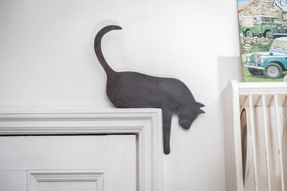 Steel Cat Fence And Wall Topper - Kitten  Kitty  Garden Ornament  Metal Garden Art  Mothers Day