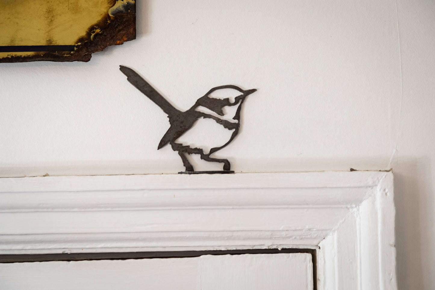 Maria The Wren - Fence Topper  Garden Ornament  Rusty Art  Metal Birds