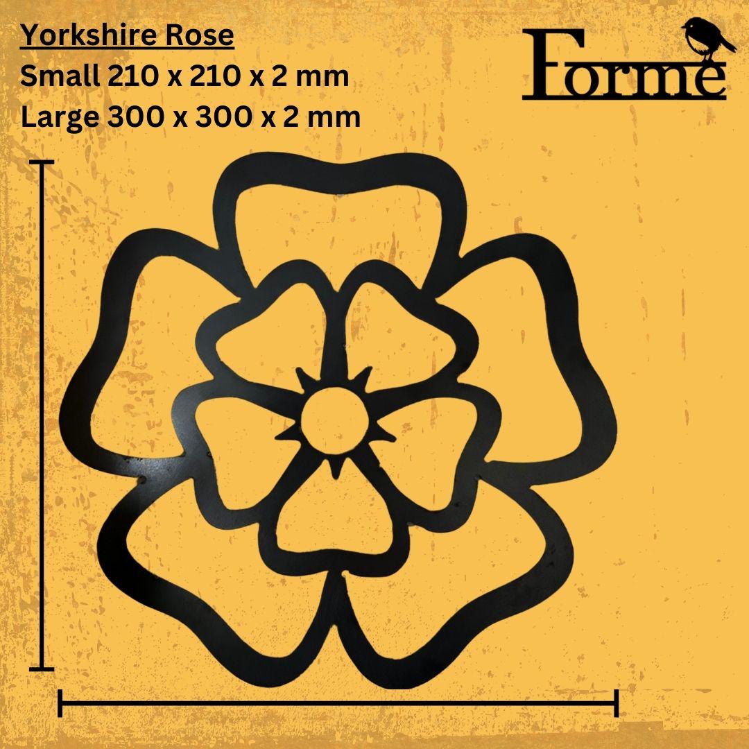 Steel Yorkshire Rose for Home and Garden. A perfectly packaged gift for any occasion.