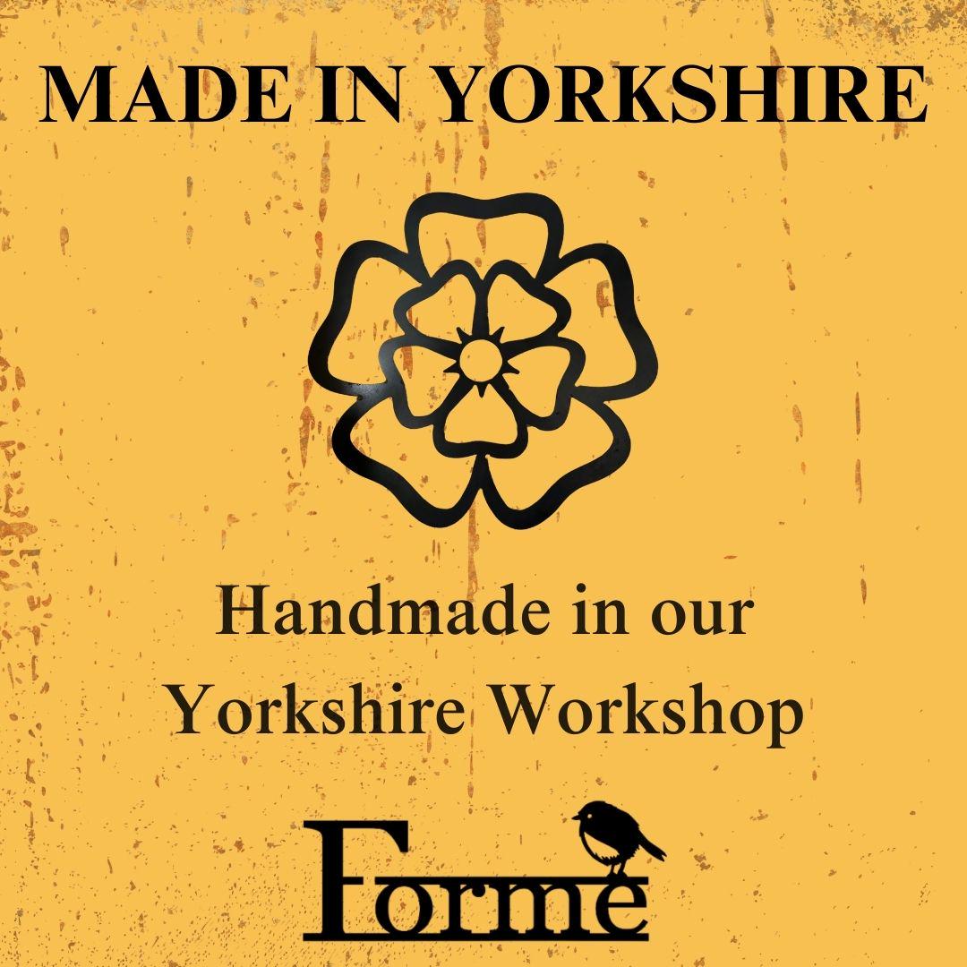 Ey Up Square Wall Sign. Funny Yorkshire Phrase. Home and Garden Decor.
