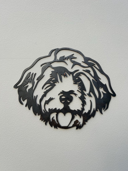 Poppy The Cockapoo  Steel  Metal Dog Head. Dog Gift  Present  Pet Portrait  Home & Garden