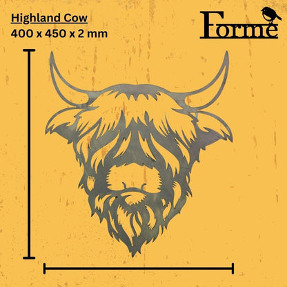Highland Cow. Large Steel Wall Art