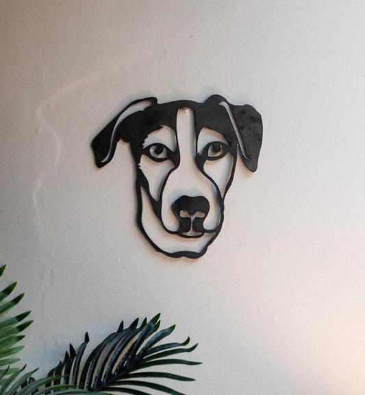 Steel Jack Russell Dog Head  Dog Gift  Present  Pet Portrait  Metal Dog Head  Home & Garden