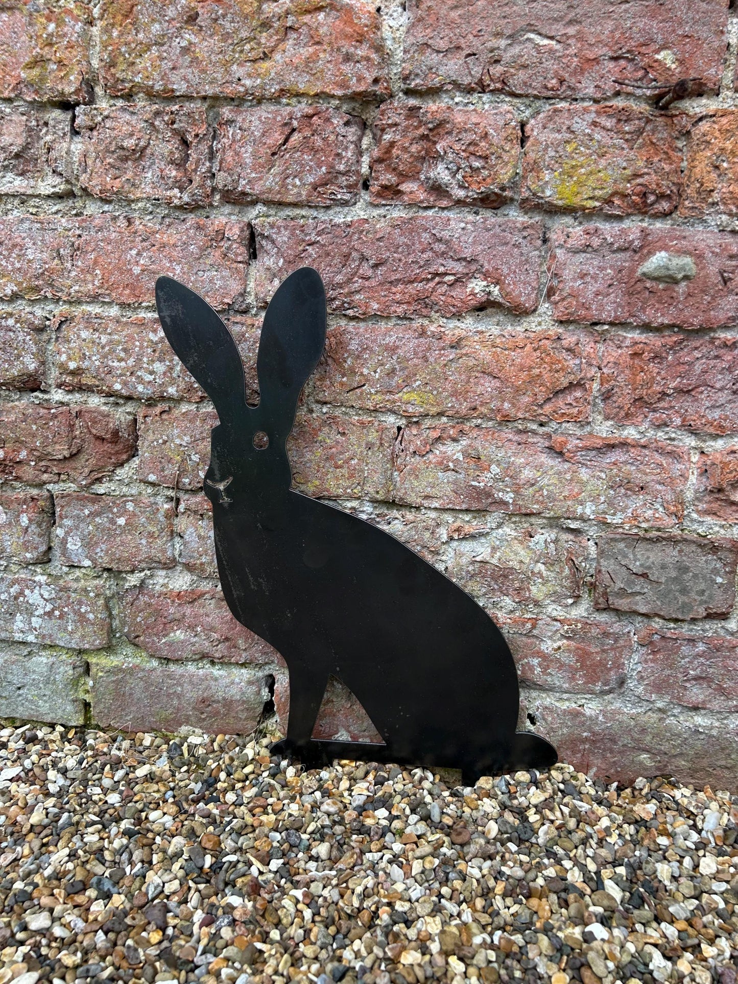 Howard The Hare . Steel Garden Art . Garden Decoration . Rusty Ornament