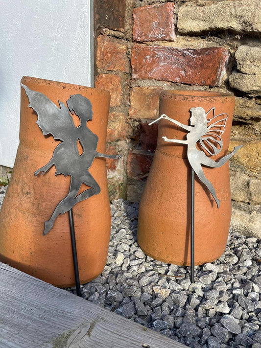 Molly & Tilly The Flower Pot Fairies . Garden Ornament  Mothers Day