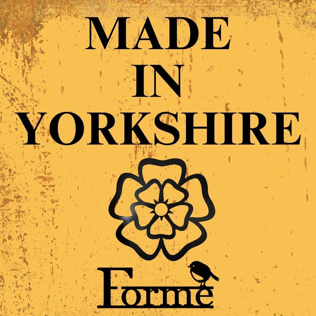 Steel Yorkshire Rose for Home and Garden. A perfectly packaged gift for any occasion.