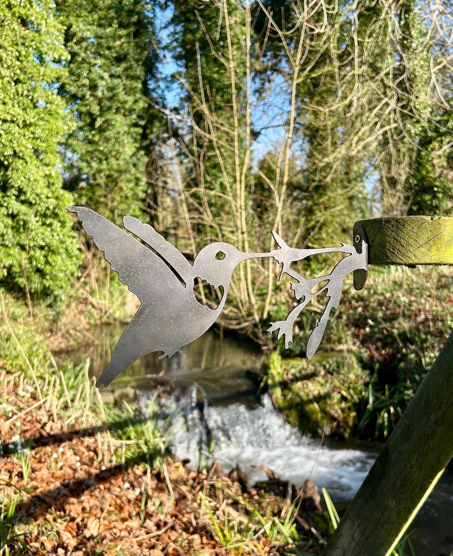 Nicola the Hummingbird - Garden Ornament  Rusty Art  Metal Birds  Mothers Day