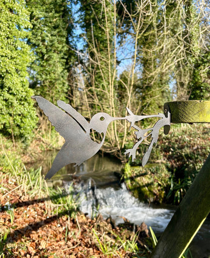 Nicola the Hummingbird - Garden Ornament  Rusty Art  Metal Birds  Mothers Day
