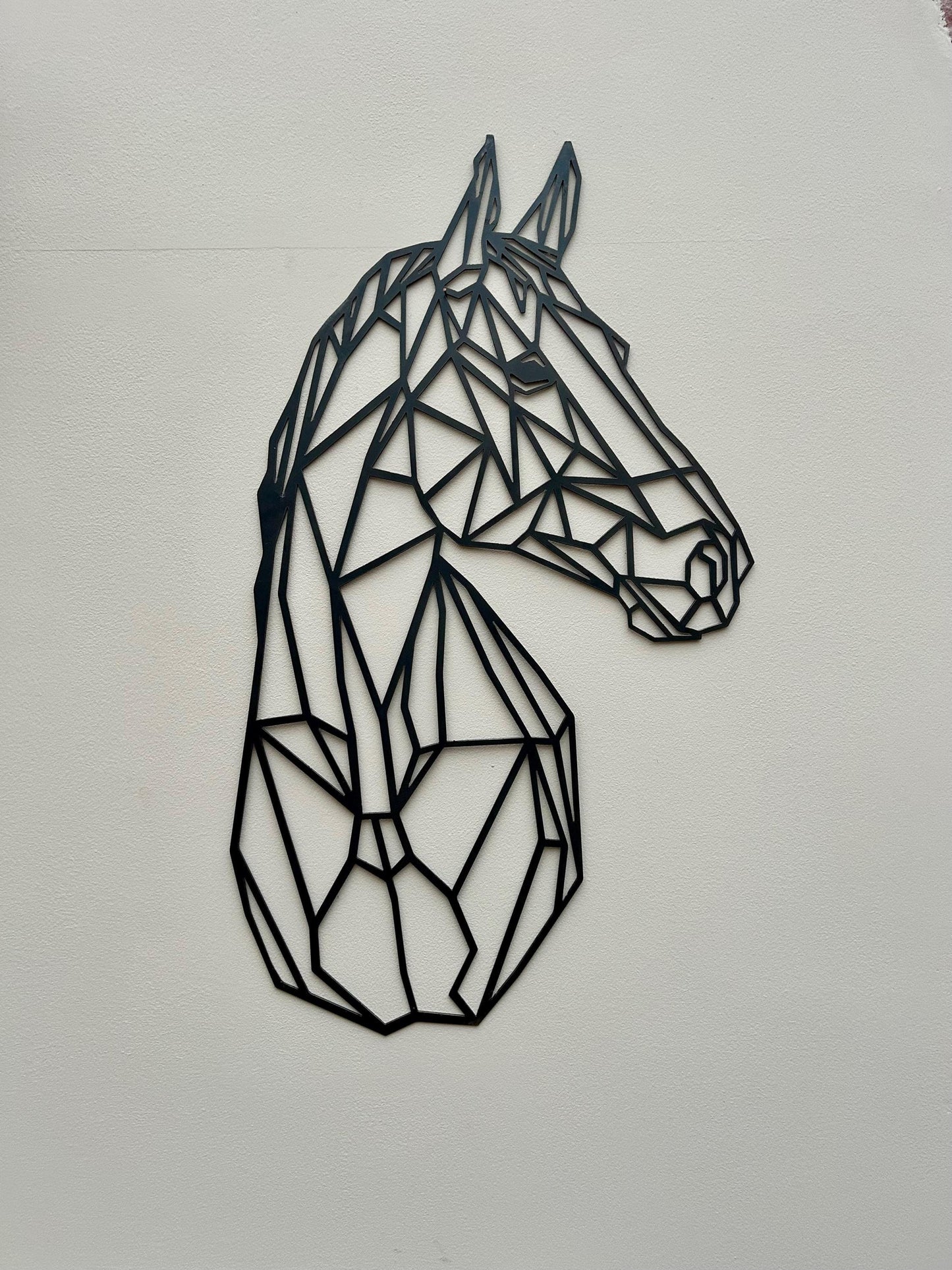Geometric Steel Horse Head