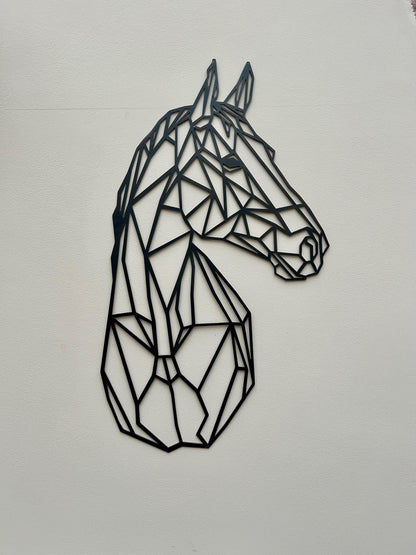 Geometric Steel Horse Head