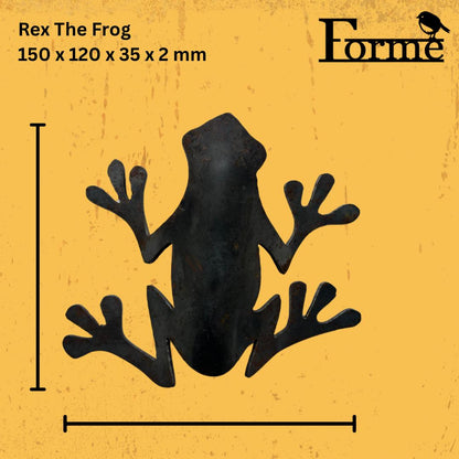Rex The Frog - Steel Garden Ornament . Home Decor . Rusty Art . Metal Wildlife