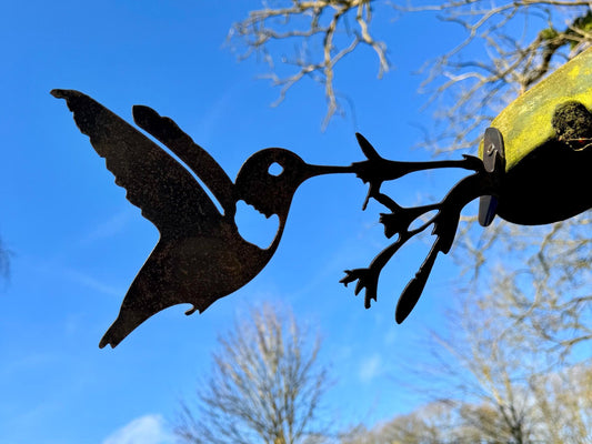 Nicola the Hummingbird - Garden Ornament  Rusty Art  Metal Birds  Mothers Day