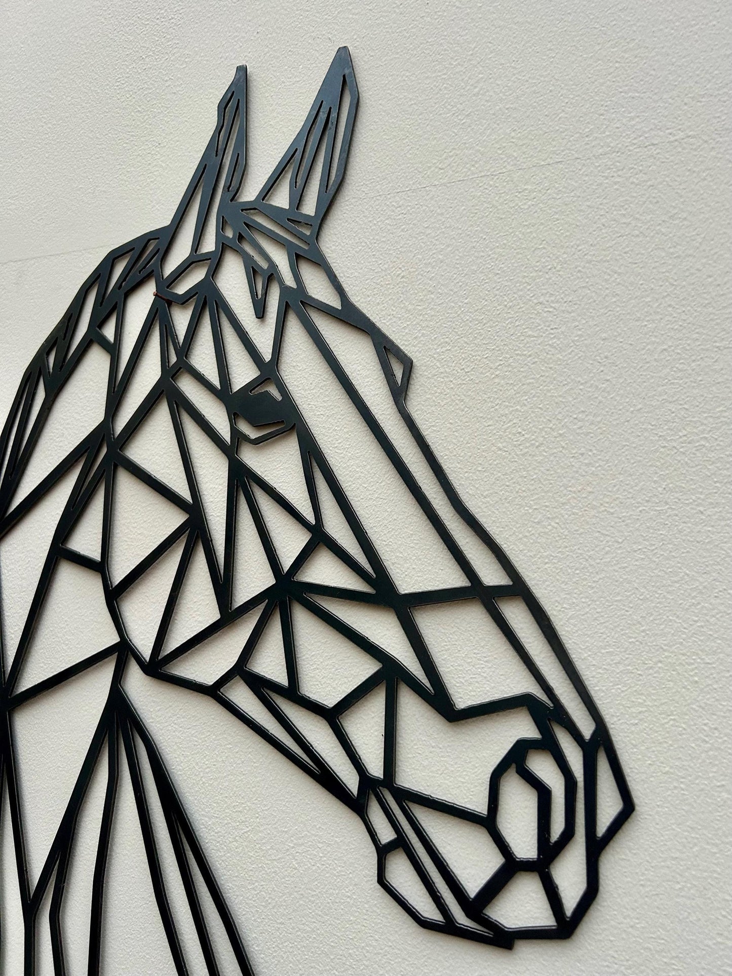 Geometric Steel Horse Head