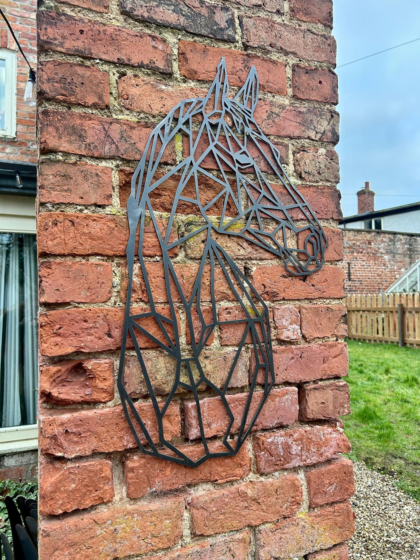 Geometric Steel Horse Head