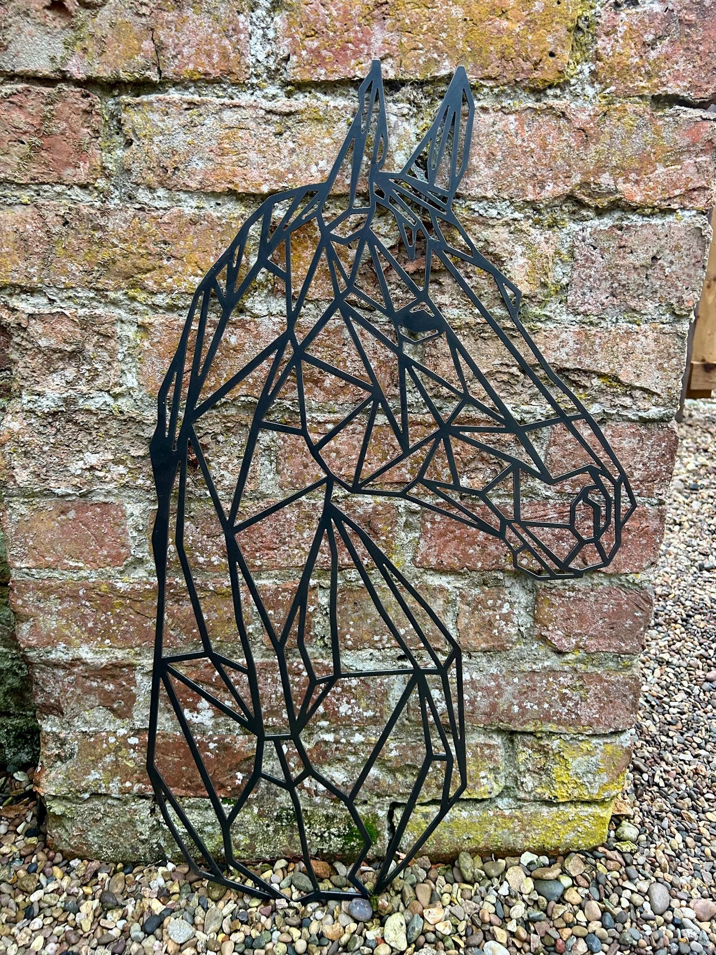 Geometric Steel Horse Head
