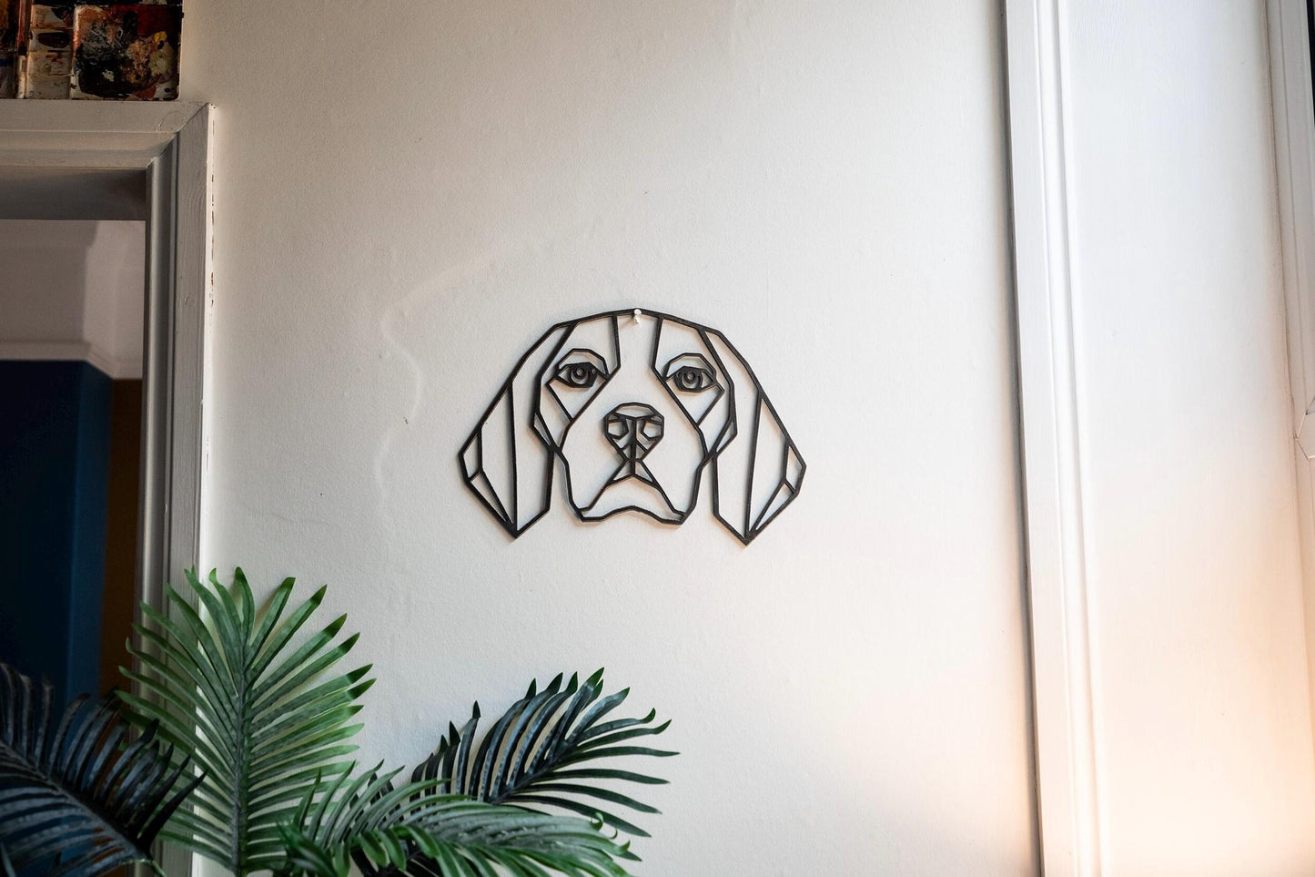 Geometric Steel Beagle Head  Dog Gift  Present  Pet Portrait  Metal Dog Head  Home & Garden