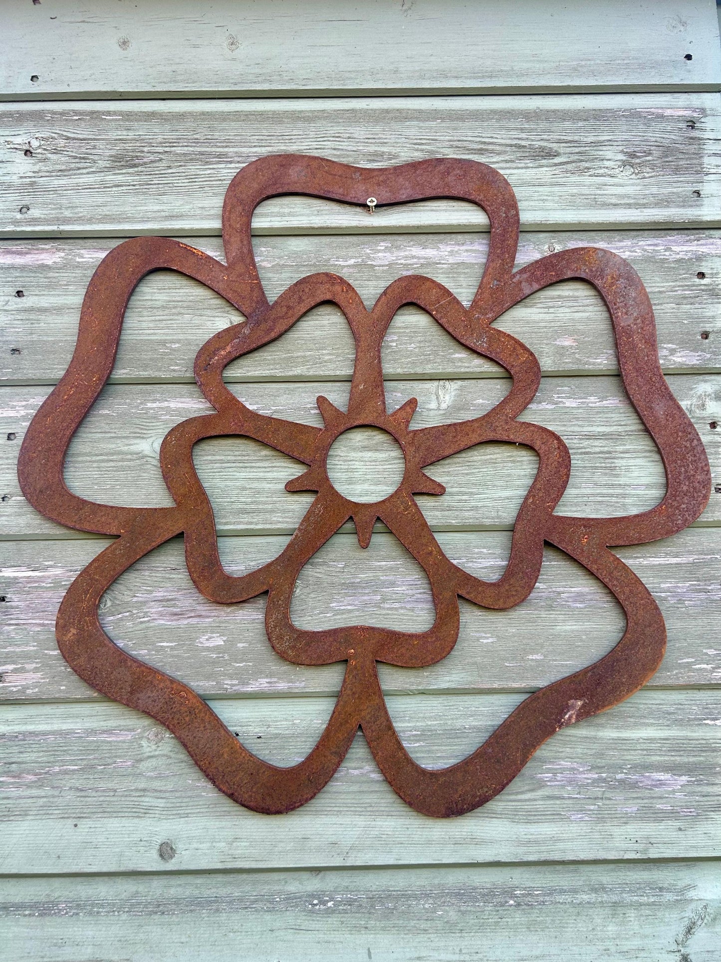 Giant Steel Yorkshire Rose For Wall  Garden  Kitchen  Living Room  Home Decor  Fathers Day  Yorkshire Day  Gift