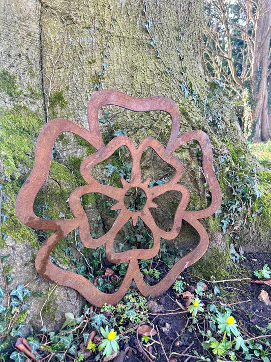 Giant Steel Yorkshire Rose For Wall  Garden  Kitchen  Living Room  Home Decor  Fathers Day  Yorkshire Day  Gift