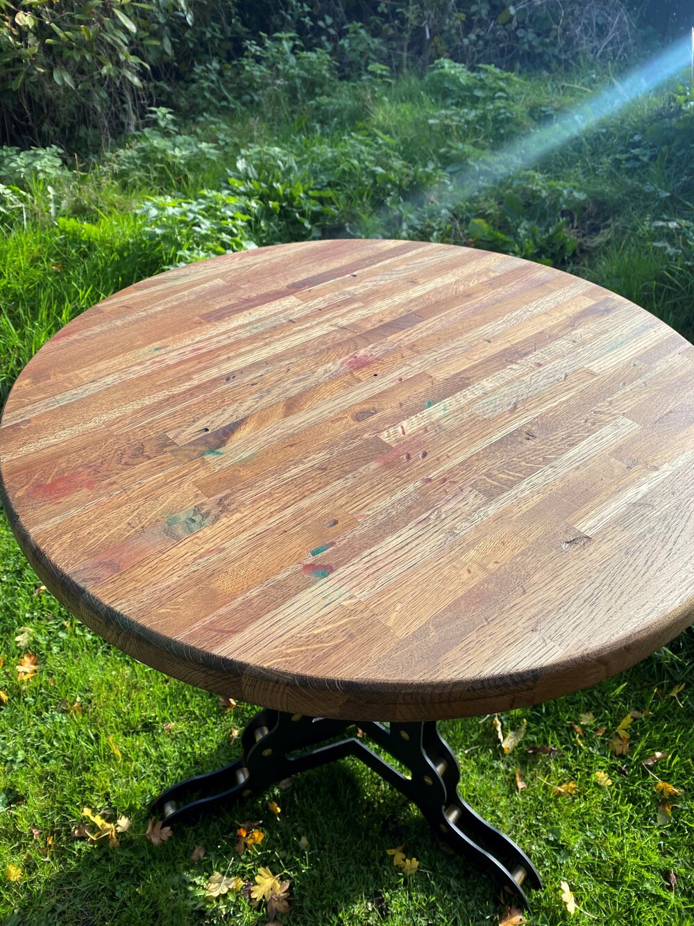 Round Industrial Style Side Table
