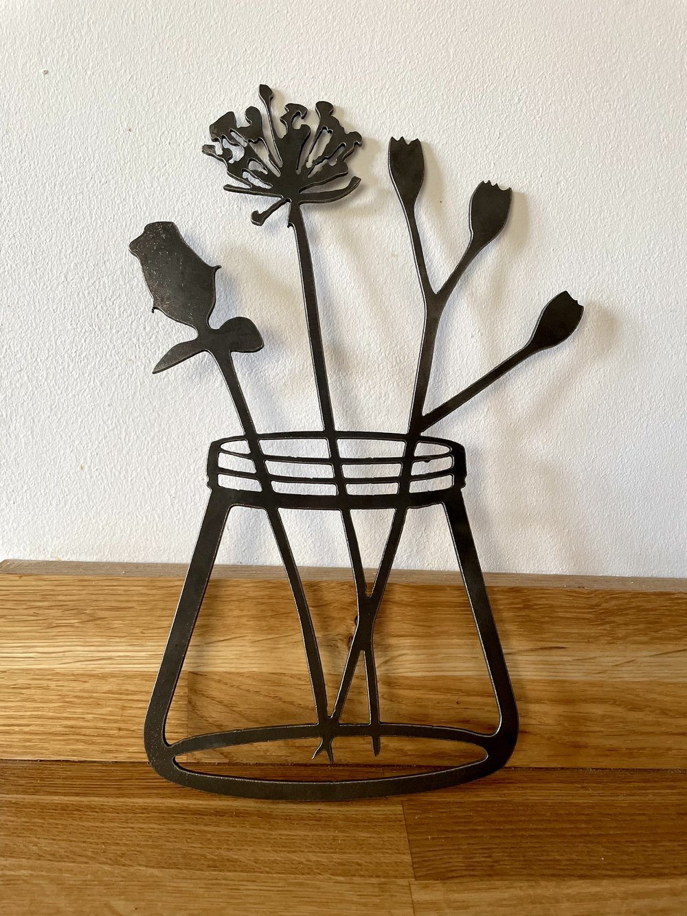 Steel Flower Jar Gift Set